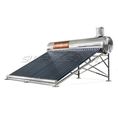 China Hotel Copper Coil Preheating Stainless Steel Solar Water Heater System by Manufacturer SUNFULL for sale