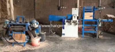 China Full Automatic Wooden Hanger Round Bar Sanding and Angle Cutting Line for sale