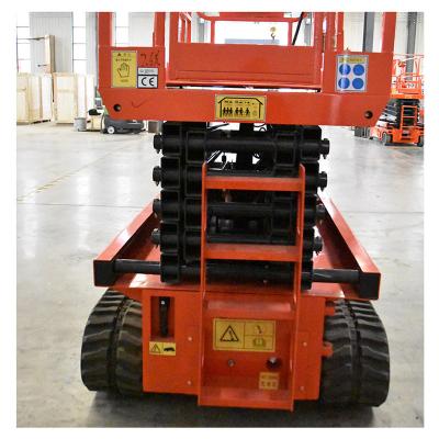 China Work at height Factory low price 227KG load bearing tracked electric 14m self propelled hydraulic scissor lift platform for sale for sale