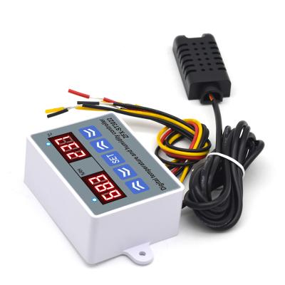 China PC+ABS Fireproof Dual Temperature Adjustable Temperature and Humidity Dual Display 12V Temperature Regulator Digital Switch Controller ZFX-ST3022 for sale