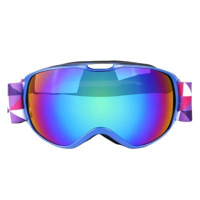 China HD glass factory wholesale custom children's ski goggles double anti-fog wind rising fashion spherical children's ski goggles for sale