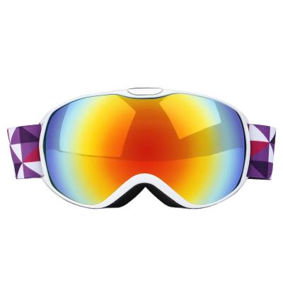 China Wholesale HD 2 Layer Lens Anti-fogging UV Spherical Mirror Double Coated Lens Snow Sport Ski Goggles For Adult Kids for sale