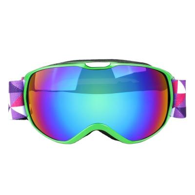 China Factory wholesale custom high quality HD lens anti-fog UV spherical mirror coated lens snow sport ski goggles for kids for sale