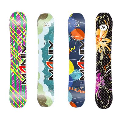 China Factory Outdoor Wholesale Customized Hot Sell Logo Design Carbon Fiber Skiing Sport Reverse Camber Snowboard for sale