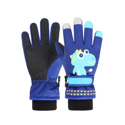 China Five Finger Touch Screen/Anti-lost Buckle/Best Quality Anti-skid and Wear-Resistant Kids Warm Scratch Outdoor Activities Touch Screen Ski Gloves Waterproof Cute Warm Thick Durable for sale