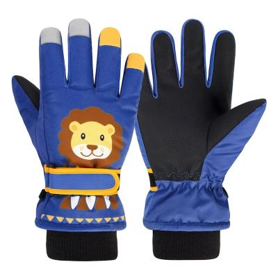 China Five Finger Touch Screen / Anti-lost Buckle / Warm Cute Touch Screen Adjustable Wrist Best Quality Waterproof Anti-slip and Wear-resistant Windproof Gloves Kids Ski Gloves for sale