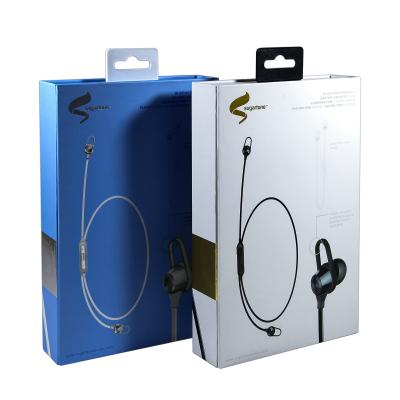 China Custom Earphone Packaging Box With Blister Tray Magnetic Closed Packaging Box For Earphone for sale