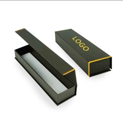 China Custom Logo Luxury Black Cardboard Packaging Watch Bands Smart Pen Megnetic Gift Boxes for sale