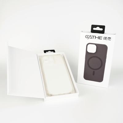 China Empty Mobile Cell Phone Case Packaging Box With Hanger , Slide Out Rigid Paper Drawer Box Packaging for sale