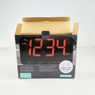 China Electronic Components Manufacturers Packaging Box Art Paper Glossy For Digital LED Alarm Clock for sale