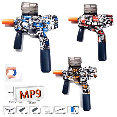 China Shooting Playing Electronic Automatic Splash Surge Water Blast Blasters MP9 Games Electric Gun Freeze Balls Beads Blaster Electric Toy Gun for sale