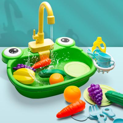 China Preschool Kids Play Chef Pretend Play Cookware Kits Mini Kitchen Toy Set Eco-Friendly Accessories Washing Kids Kitchen Pretend Toys for sale