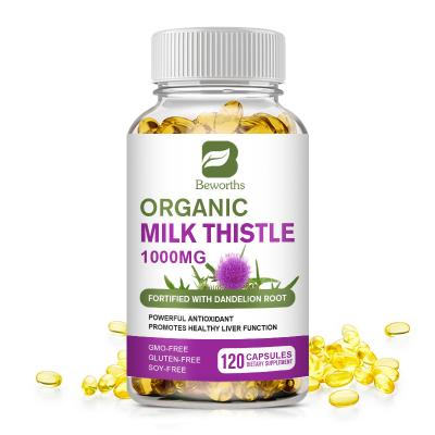 China Beauty Products Private Label OEM 120pc Liver Health Protect Cardiovascular Milk Thistle Capsule for sale