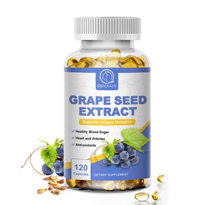 China immune & Anti-Fatigue Private Label OEM 120pc Grape Seed Extract 120 Vegetarian Capsules, Non-GMO and All Natural Grape Seed Capsule for sale