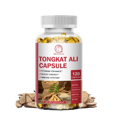 China Supply OEM Organic Tongkat Ali Capsules 120pc Tongkat Ali Extract Energy Private Label Capsules for sale