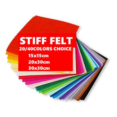 China Anti-Static Factory Selling Hard Color Felt Fabric Sheet With 40pcs Assorted Colors Pack for sale