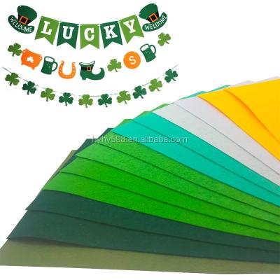 China Factory Outlet Viable Stiff Felt Fabric Sheet For St Patrick's Day DIY Craft 20cmx30cm Customized Felt for sale