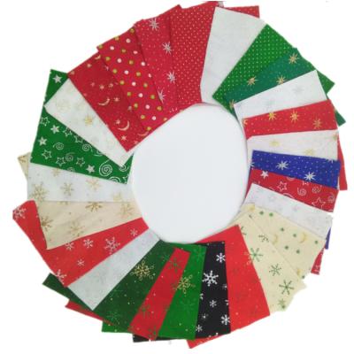 China Needle Punch Factory Sell 1mm Eco-friendly Glitter Printed Design Craft Felt for sale