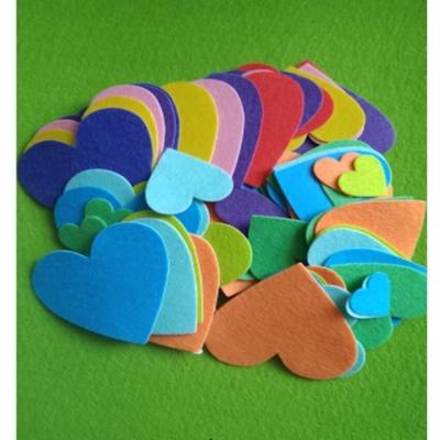 China Eco-friendly Materials 150pcs Pack Self Adhesive Heart Shape Felt Stickers for sale