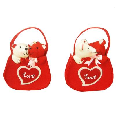 China Wholesale Valentine's Day Decoration MXTQkids Custom Printed Valentine's Day Creative Felt Gift Bag for sale