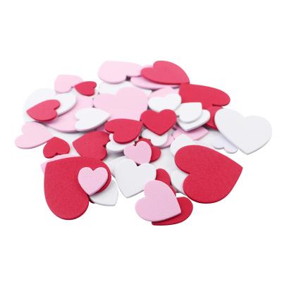 China 150 Pieces Heart Shaped Eva Stickers Foam Stickers Eco-friendly Heart EVA Adhesive Stickers for Party and Holiday for sale