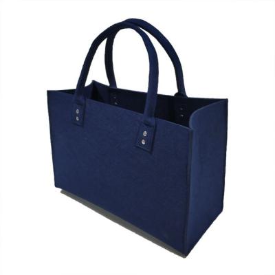 China Lady Large Lady Felt Tote Bag Wholesale Felt Shopping Bags With Customized Logo for sale