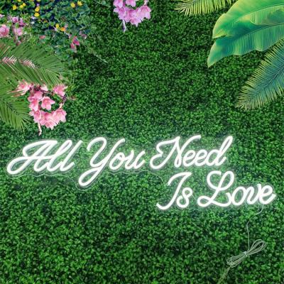 China New Arrival Easy Installation Koncept Drop Shipping All You Need Is Love Wedding Neon Sign Acrylic Neon Custom Acrylic Sign for sale