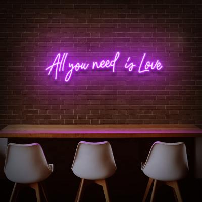 China Buildings Koncept Free Drop Shipping 80cm New Arrival Love Letter All You Need Is Love Neon Sign Customs Lead Light For Wedding for sale