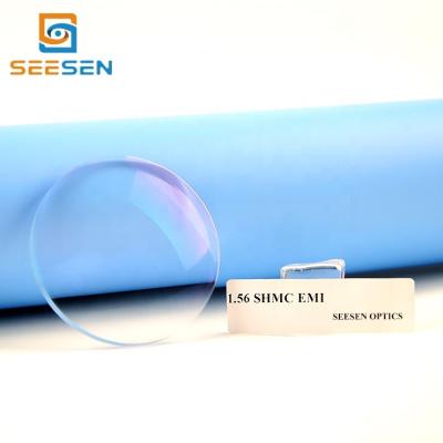 China Single Price 1.56 SHMC EMI Optical Lens Super Hydrophobic Prescription Lenses Eyeglasses From Danyang Lens Manufacturer for sale