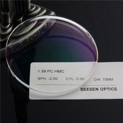 China Single Vision Poly Polycarbonate Finished HMC Optical Lens 1.59 Crystalline Single Vision Lenses For Sale for sale