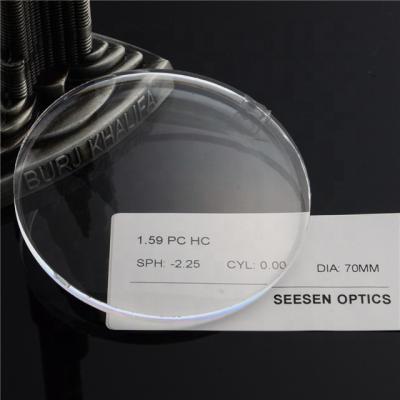 China Single Vision Spectacle Lens Manufacturers 1.59 HC Single Vision Lens Polycarbonate Lens For Kids for sale