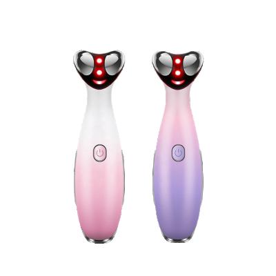 China Portable Electric Eye Massager Pen Tool Eye Massage Wand Machine Eye Massager Anti-puffiness LED Mini Smart Lip Care Device for sale