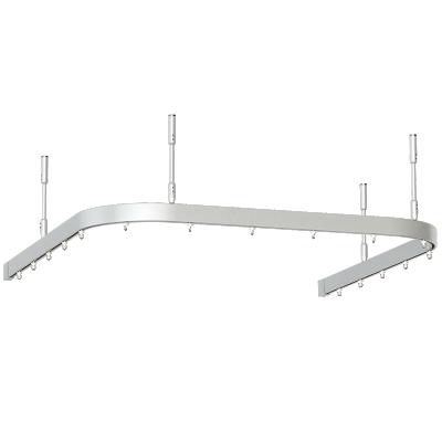 China Minimalist Aluminum Medical Curtain Track Ceiling Wall Mounted Curved Hospital Curtain Rail Track for sale