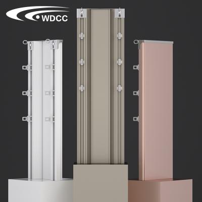 China High Quality Minimalist Home Aluminum Panel Track Double Rail Profile Window Curtain Vertical Decor Track for sale