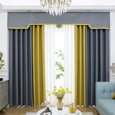 China Blackout Home Decoration Elegant Line Blackout Fabric Customized Window Curtains For Bedroom Living Room for sale