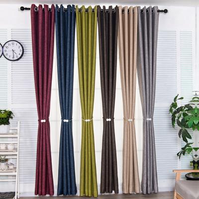 China Blackout Factory Supply Fabric Shading Window Curtain High Blackout Soft Canvas Drapes For Hotel Bedroom for sale