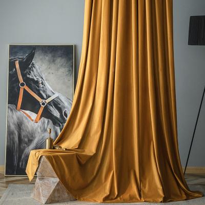 China Luxury European Hotel Window Blackout Curtains Customized Blackout Curtains For Living Room Velvet Curtain for sale