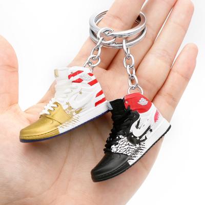 China High Quality Plastic Soft Cute Rubber 3D Sneaker PVC Key Chain Sb Aj Dip Ouch Shoe Key Chain Accessories for sale