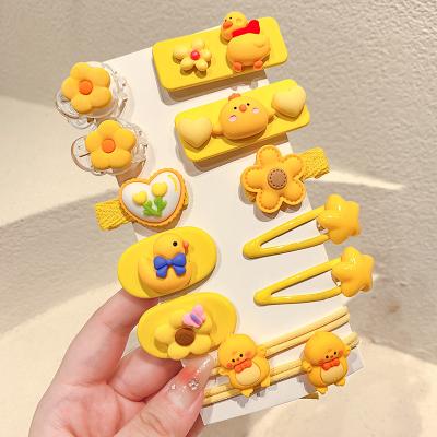 China Hair accessories sell baby hair clip 12 pcs/wholesale cute girl hair clip handmade bow set for girl set for girl hair accessories for sale