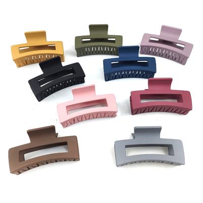 China Matte Claw Clips For Thick Hair Accessory Large Claw Hair Clips Acrylic Rectangle Women Matte Hair Claw Clips For Thick for sale