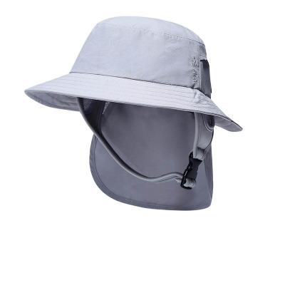 China Sun Protection Nylon Quick Dry Wide Brim Fishing Hat With Neck Fin UPF 50+ Sun Protection Bucket Sun Hat Cap For Men And Women Hiking Safari for sale