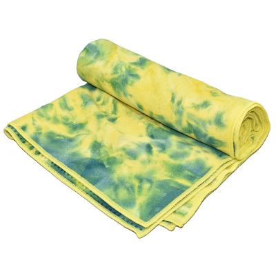 China Eco-Friendly Microfiber Fabric Custom Print Microfiber Yoga Mat Non-slip Warm Towel for sale