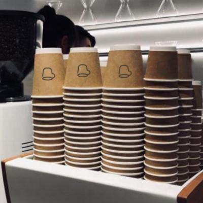 China Recyclable Premium Quality Disposable Eco - Friendly Custom Printed Paper Coffee Cups With Lid for sale