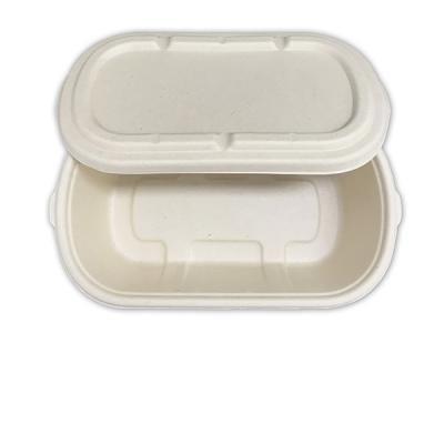 China Disposable Biodegradable PLA 900ML Disposable Film Meal Boxes and Bowls Sugarcane Bagasse Pulp Bowl Bagasse Pizza Box Dinner Set for sale