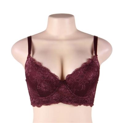 China Breathable Plus Size Lace Ladies Busty Bra For Everyday Women for sale