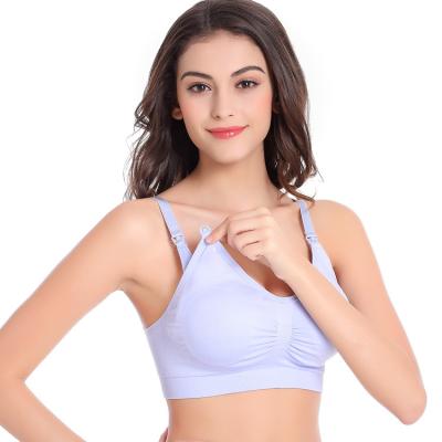 China Wholesale Antibacterial Breathable And Comfortable Eleven Color Radio Seamless Nursing Bra For Pregnant Women for sale