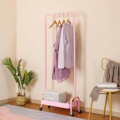 China Convertible Clothing Garment Rack Clothes Organizer Rack with Metal Buries Hanging Clothing Coat Rack Holder on Wheels for sale