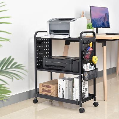 China Modern Printer Stand with Storage Drawer 3 Tier Printer Office Trolley Table Cart with Wheel Workspace Desk Organizer Shelf for sale