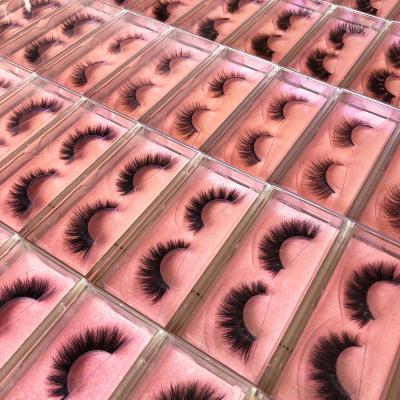 China Wholesale Handmade Thick 5D Full Strip Lashes Fluffy Custom Eyelashes Packaging Box With Logo Color Real Mink Lashes Custom Made for sale