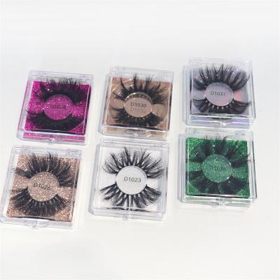 China 25 mm thick mink eyelashes 5d mink eyelashes tresluces false eyelashes lashes real mink lashes 100% full fur private label for sale